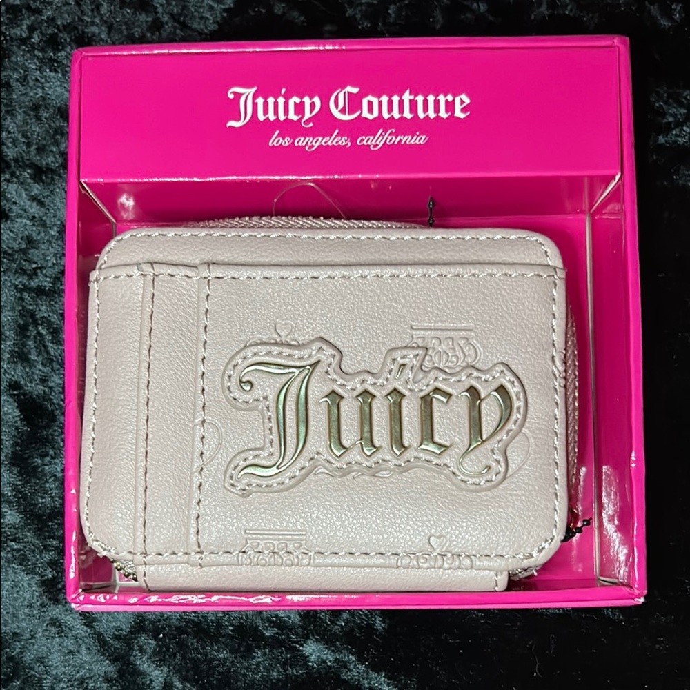 Juicy Couture Dusty Blush Wallet Zip-Around Compact/Wristlet